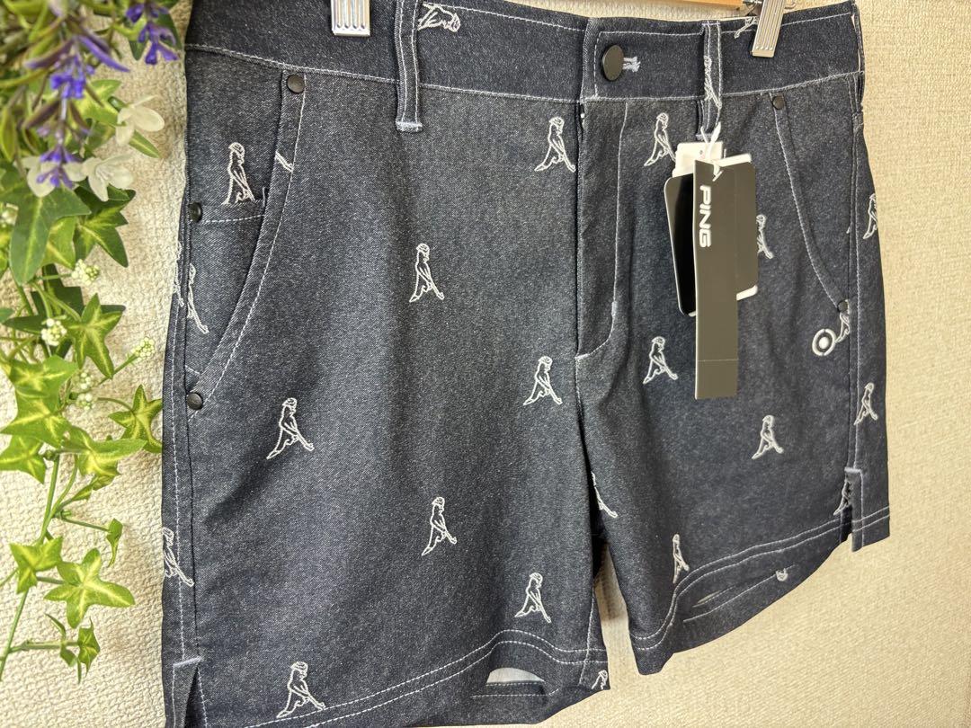 【タグ付未使用】 PING ジャガード ショートパンツ M タグ付未使用】 PING ジャガード ショートパンツ M
