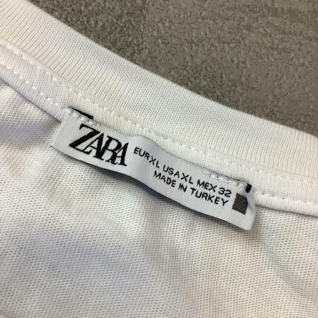★ドイツ発*ZARA*新作*アブストラクト刺繍Tシャツ/WHITE★ プリント＆刺繍Tシャツ - 空色 | ZARA Japan / 日本