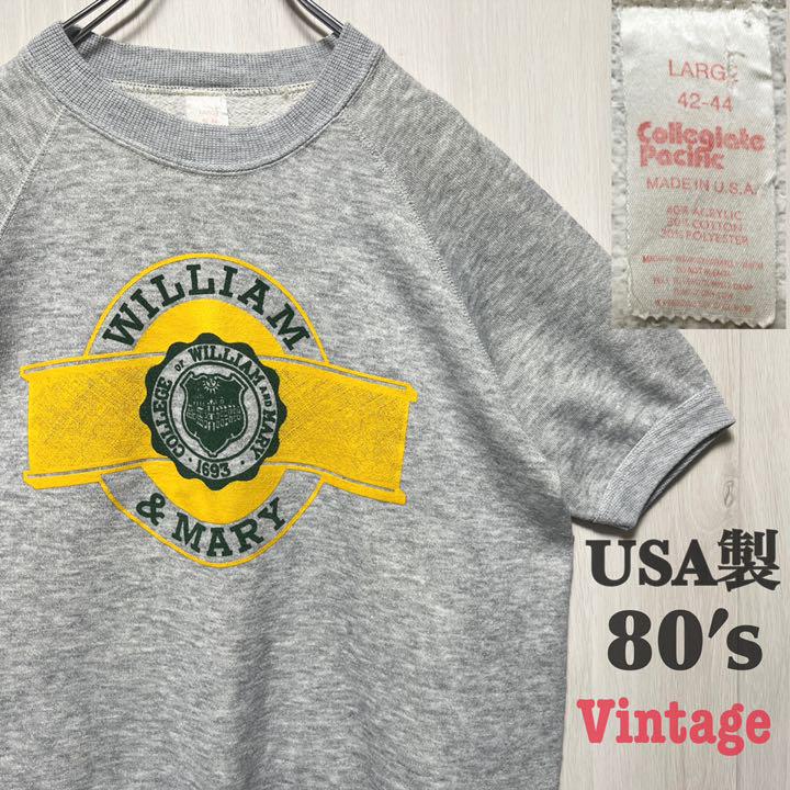 日本産】 Pacific Collegiate 80年代 ヴィンテージ 半袖スウェット T