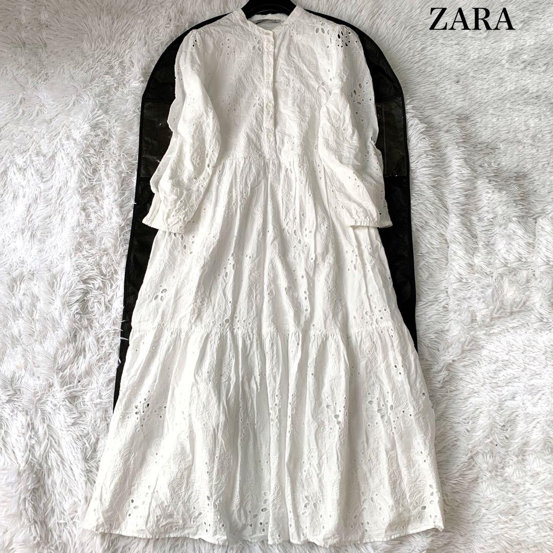 ZARA カットワーク刺繍 ロングワンピース Lサイズ VERY掲載 ZARA カットワーク刺繍 ロングワンピース Lサイズ VERY掲載