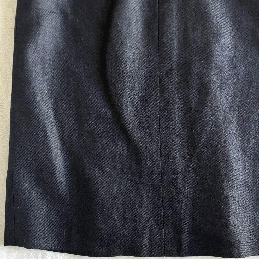 シャネル 05C リネンカシミヤ ココマーク膝丈スカート 38 チャコールグレー シャネル 05C リネンカシミヤ ココマーク膝丈スカート 38 チャコールグレー