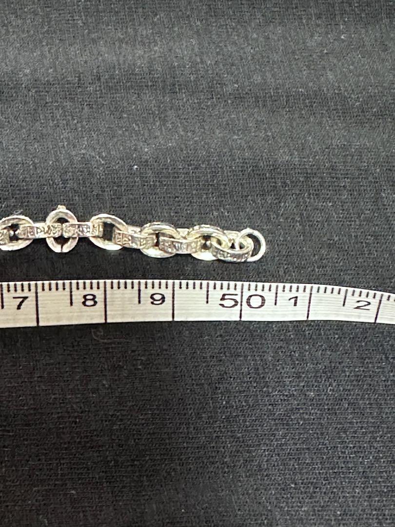 ペーパーチェーンネックレス50cm 925silver 六字真言 梵字彫り