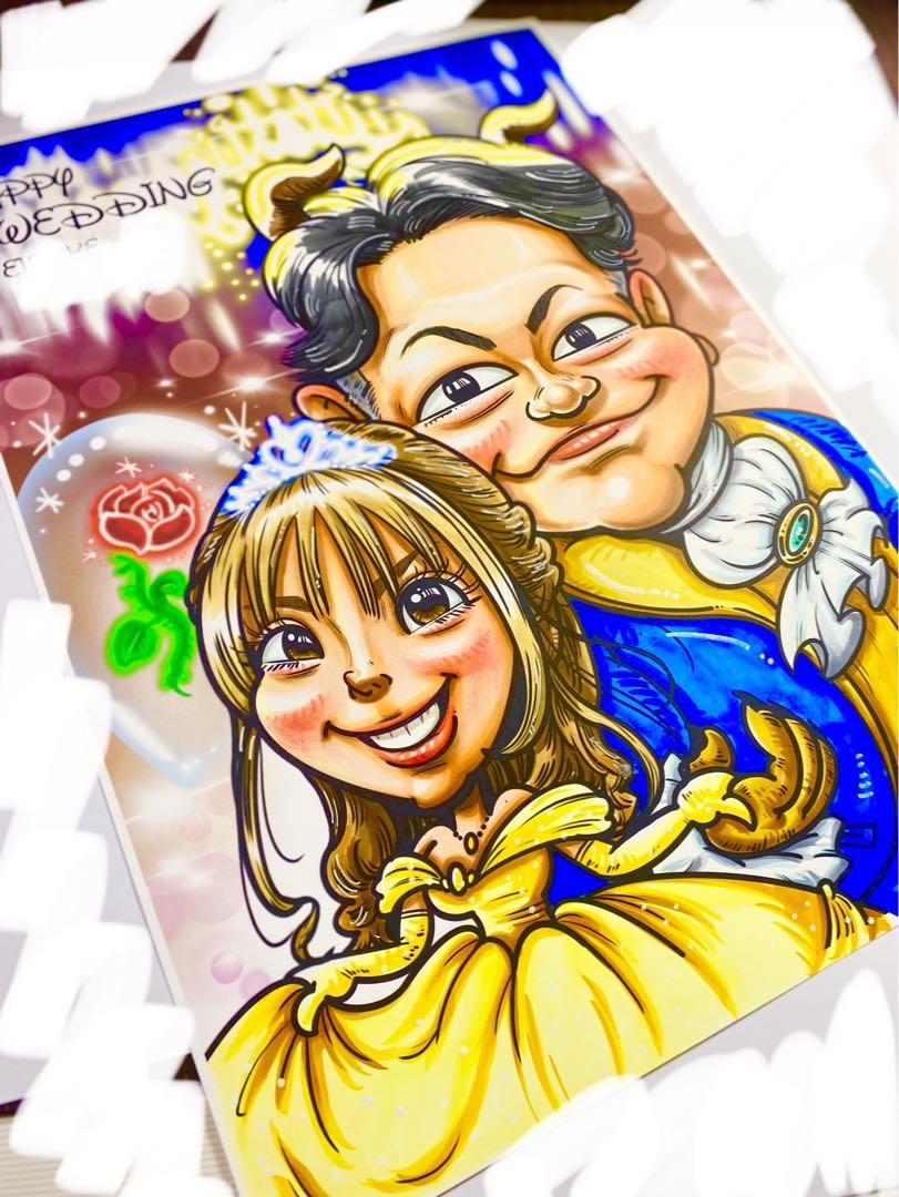 世界で1枚のオーダーメイド似顔絵★プレミアムver★家族記念