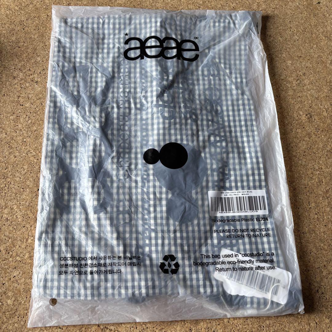 新品】【残1点】aeae ナップサック チェック ブルー - メルカリ