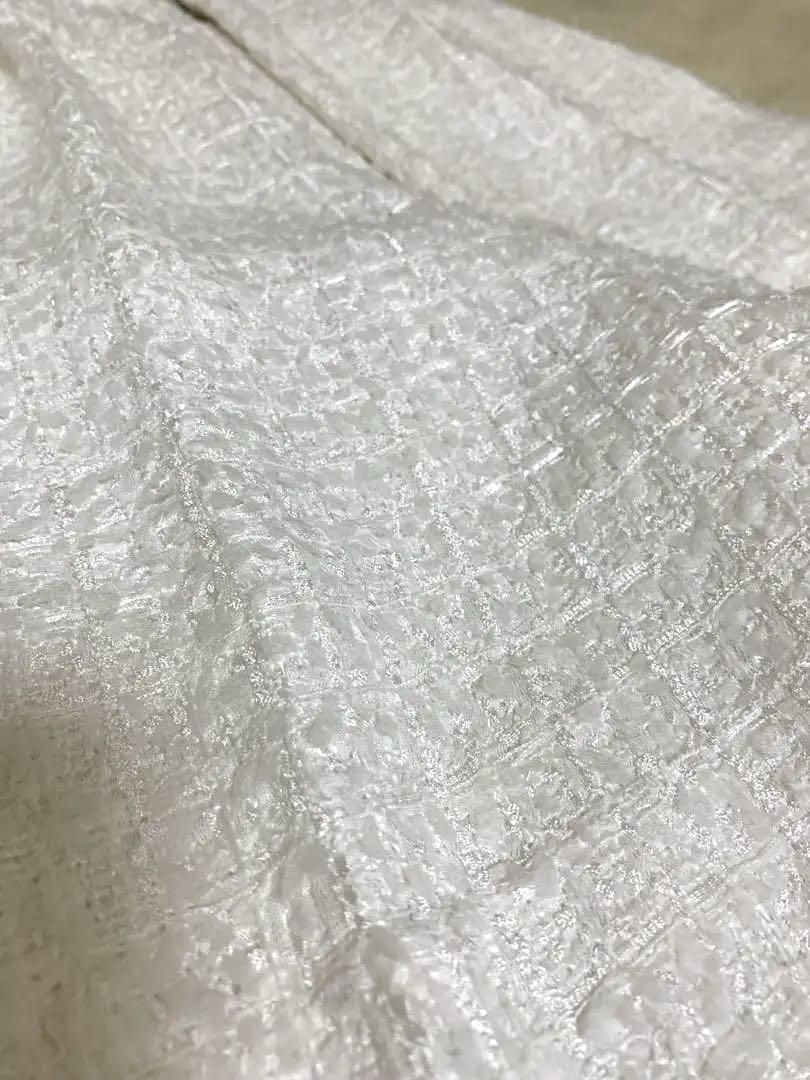 セルフォード　CELFORD ホワイト ツイード ハーフパンツ38美品