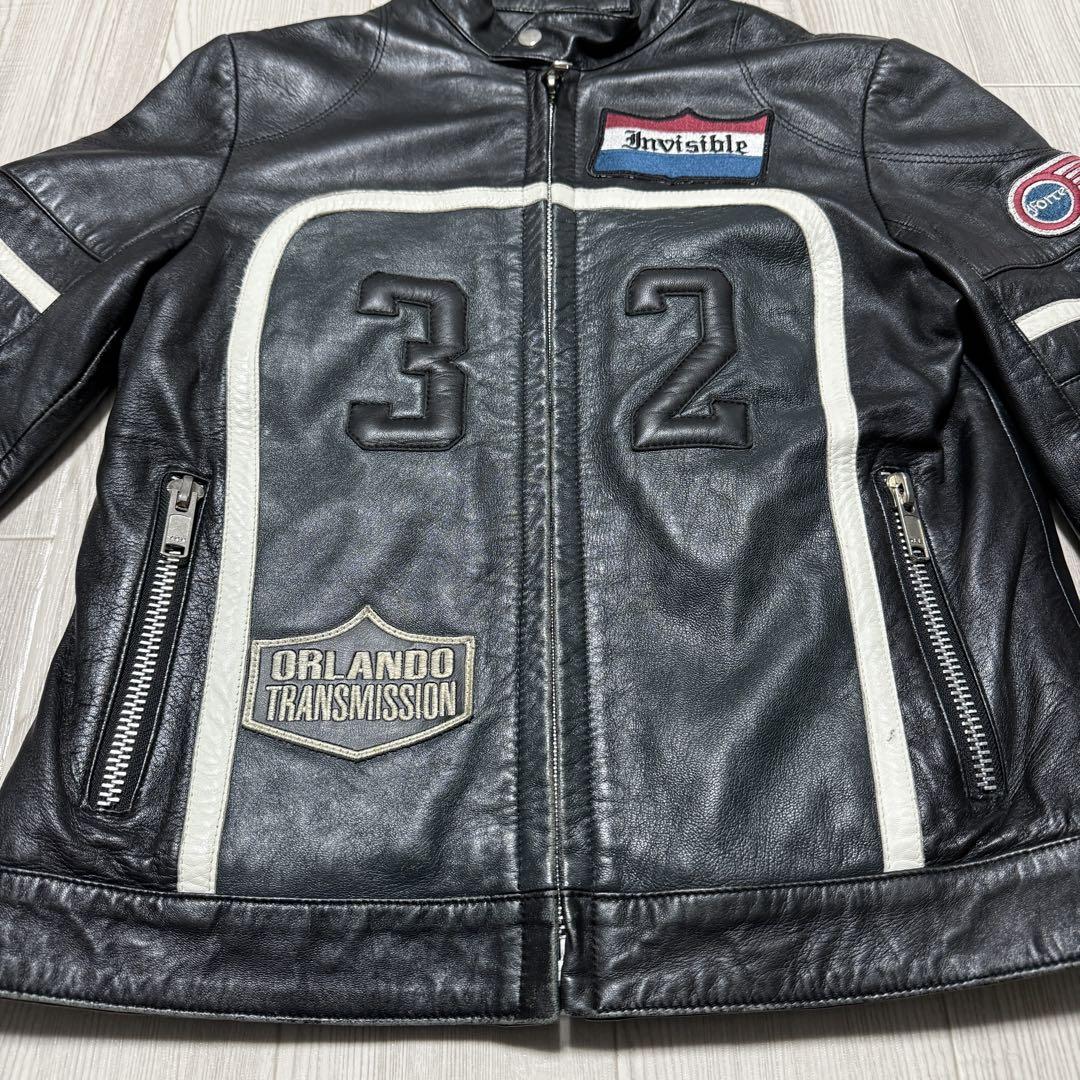 90's vintage レザー レーシングジャケット ライダース
