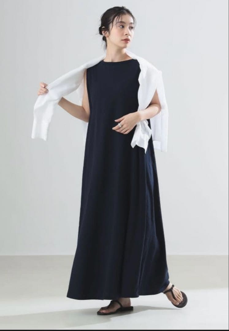 【再値下げDemi-LuxeBEAMS】 AK +1コットンジャージ ワンピース