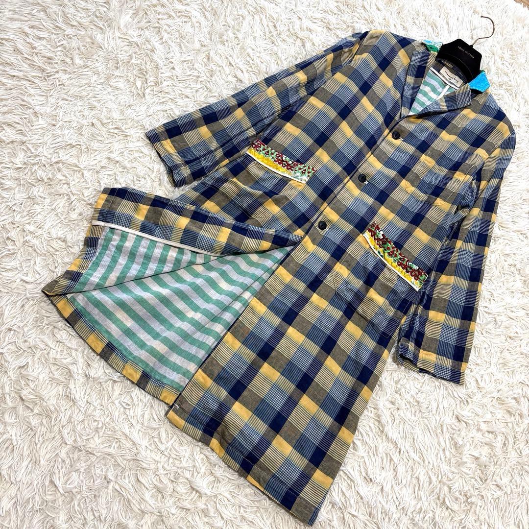 masterkey マスターキー チェスターコート チェック ボーダー リメイク