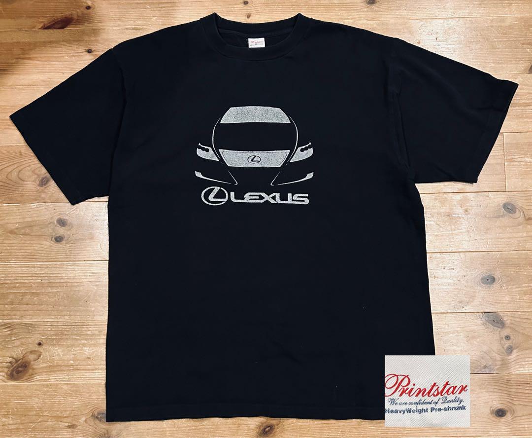 Tシャツ 古着 00s LEXUS レクサス 車 XXL 両面 TOYOTA 黒