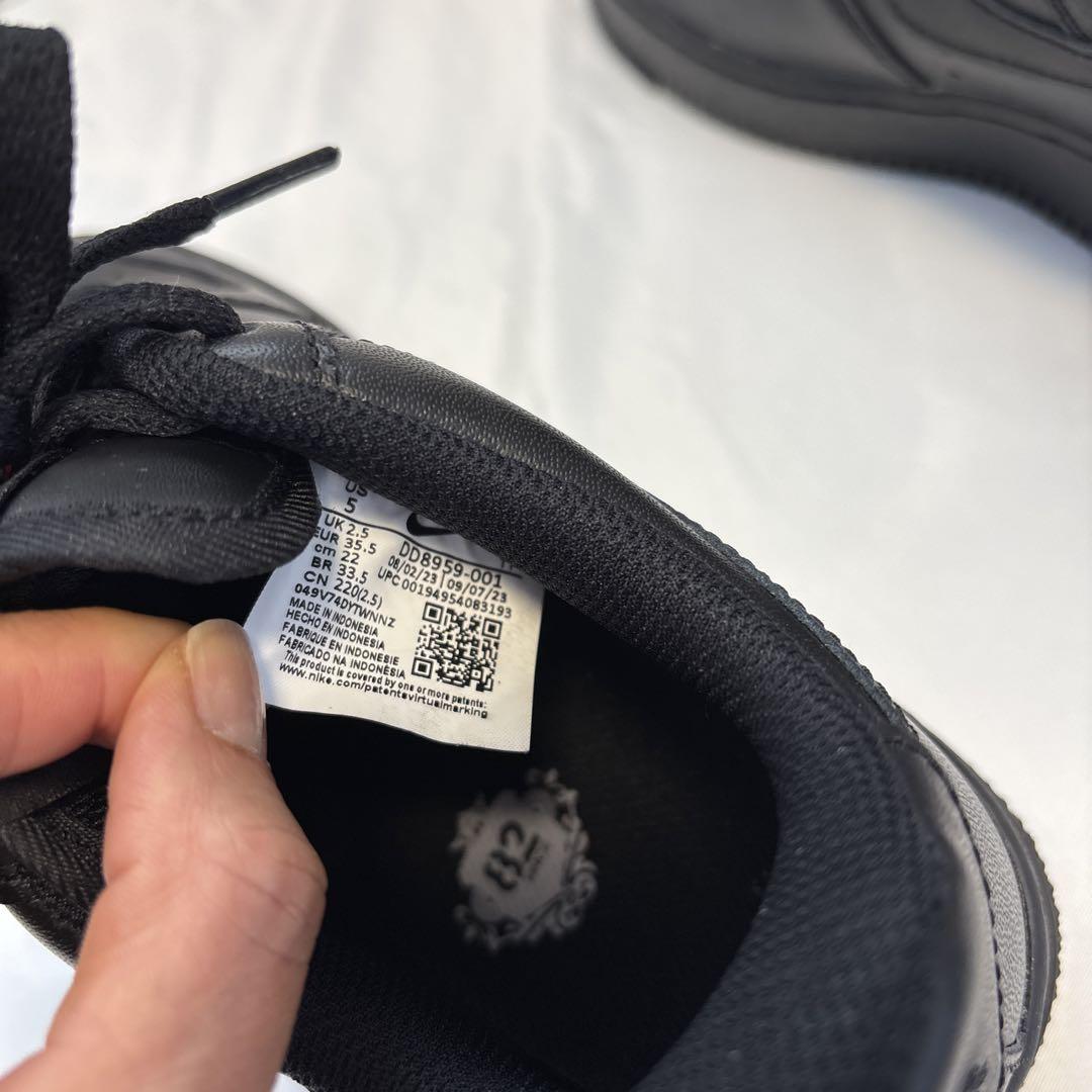 【美品】Nike Air Force 1 ブラック スニーカー 22.0cm
