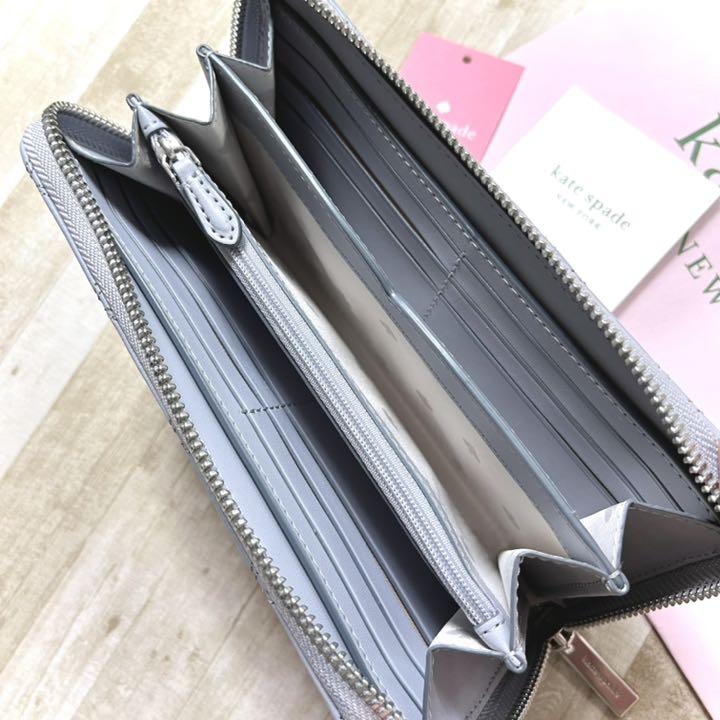 高品質大人気 ケイトスペード ラージ 長財布 新品未使用 eG7uQ-m11559405306 アイスグレー キルト ナタリア 定番新品