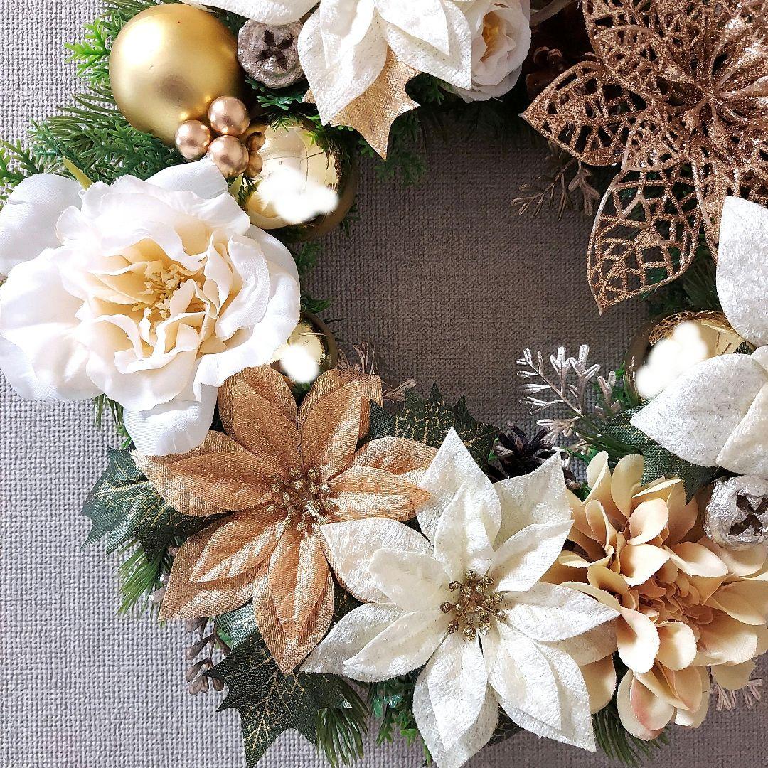 【専用】フラワーリース 晩秋8 大人華やかなクリスマス クリスマスリース 玄関