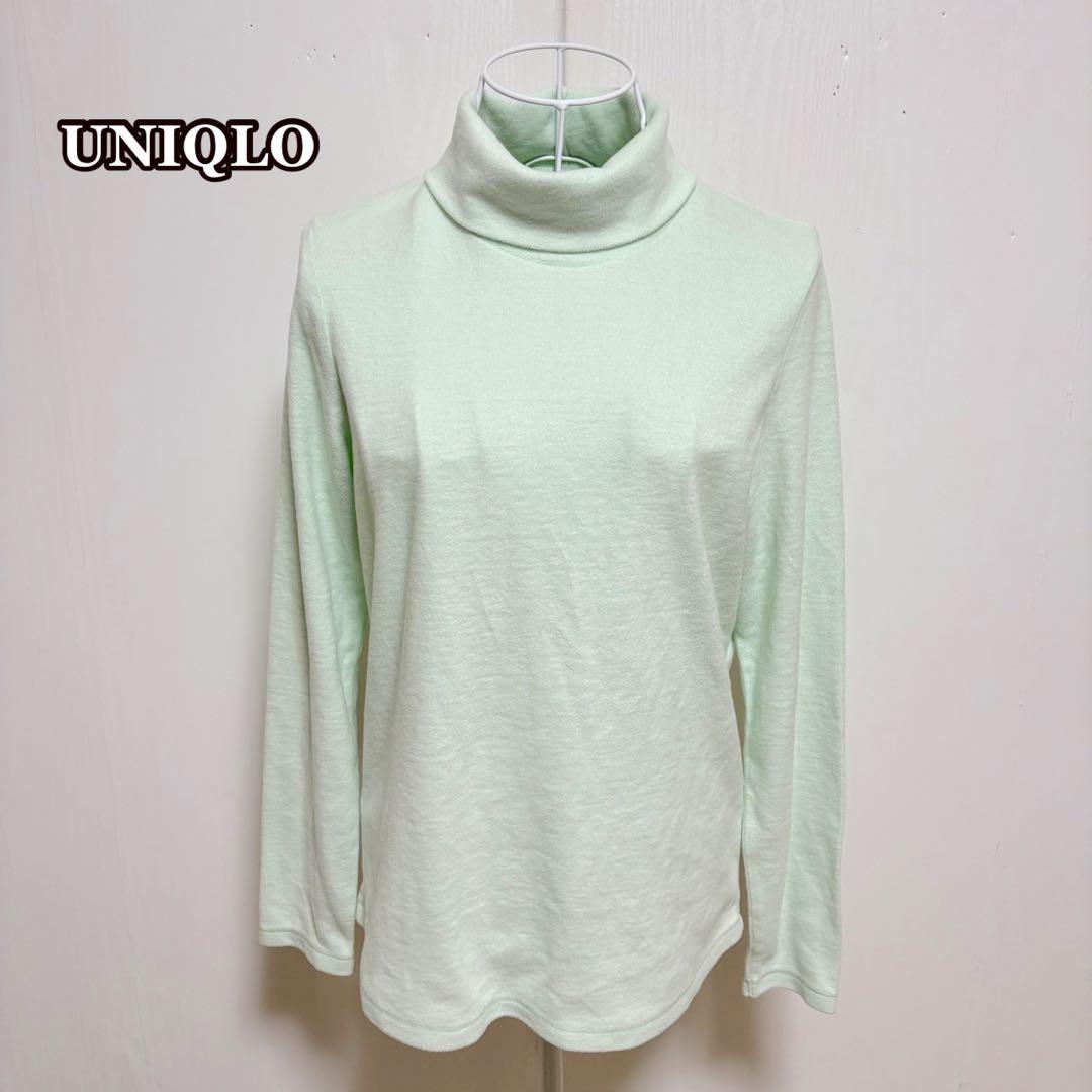ユニクロUNIQLO フリースタートルネックカットソー（X L）アウトドア