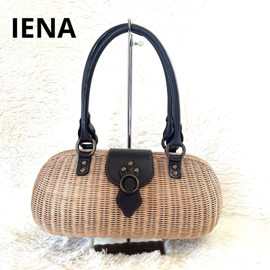 IENA イエナ カゴバッグ ベージュ系 レザー