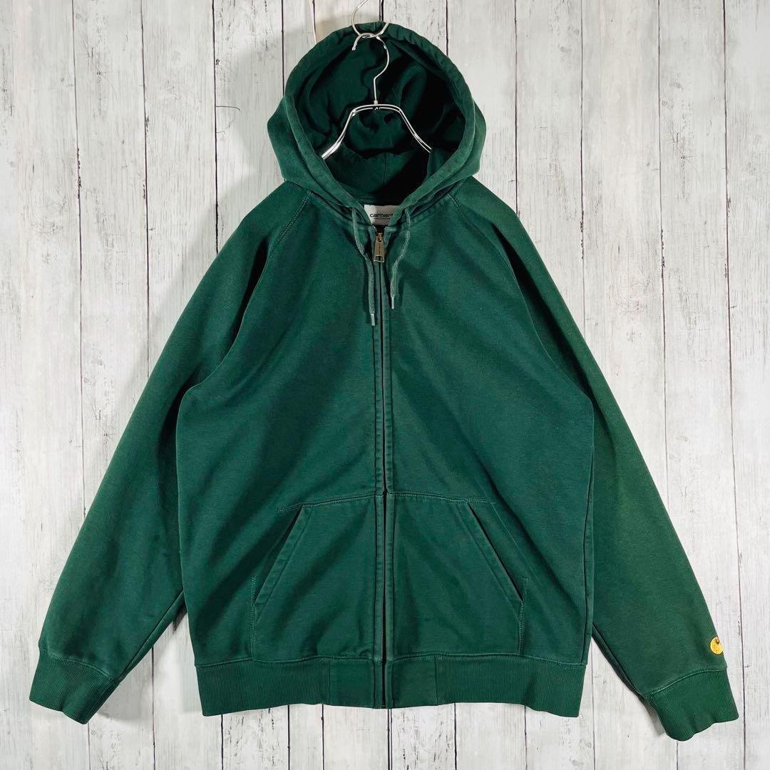カーハート フルジップパーカー スウェット フーディ 刺繍ロゴ XL相当 20
