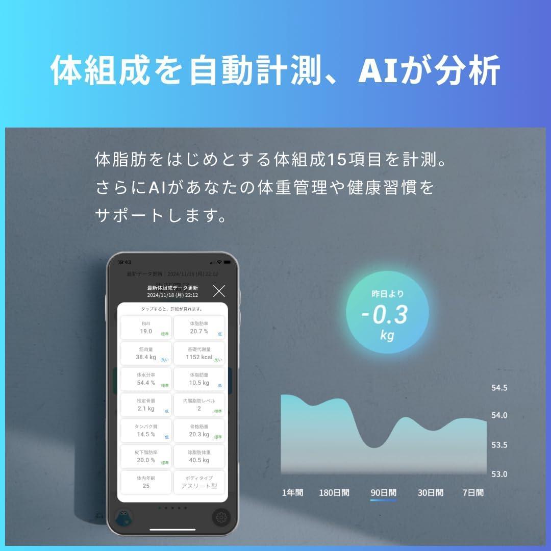スマートバスマット アプリ対応 体組成計 SBM24W01LJ バスマット