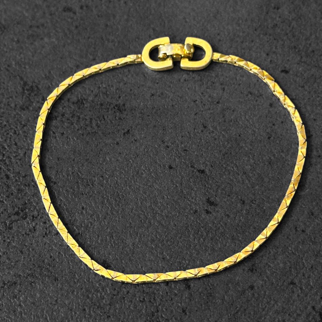 Christian Dior Snake Chain Gold Bracelet
