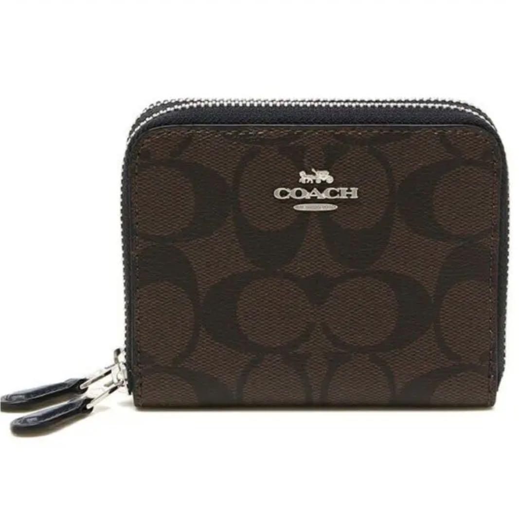 COACH コーチ 折り財布ブラウンミッドナイト コインケース COACH コーチ 折り財布ブラウンミッドナイト コインケース