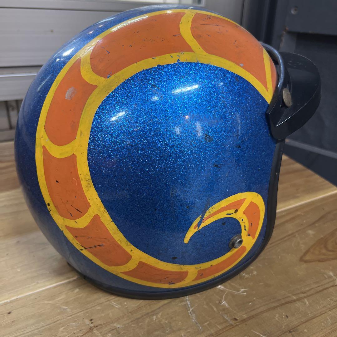 ラメ　ヘルメット　オールドペイント　ヴィンテージ