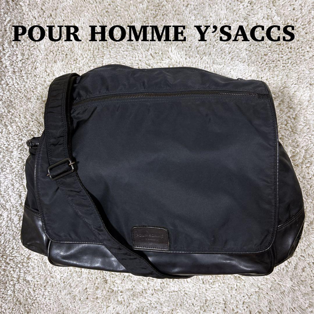 希少✨POUR HOMME Y'saccs ヨウジヤマモト ショルダーバッグ　黒