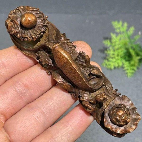 レビュー高評価の商品 銅 細工 蓮花魚蓮年余レース筆筒 文房四宝