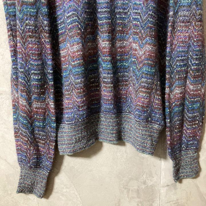 きありがと missoni セーター 総柄 イタリア製 L LGujv-m11584169036 ミッソーニ モヘア ニット 薄手 ┢モノです