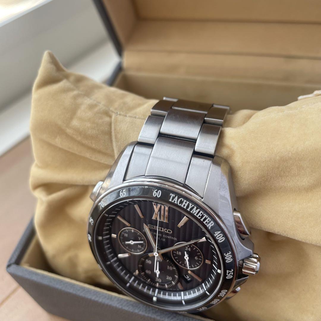 SEIKO セイコー　ブライツ　クロノグラフ　ソーラー腕時計　8B82-OALO