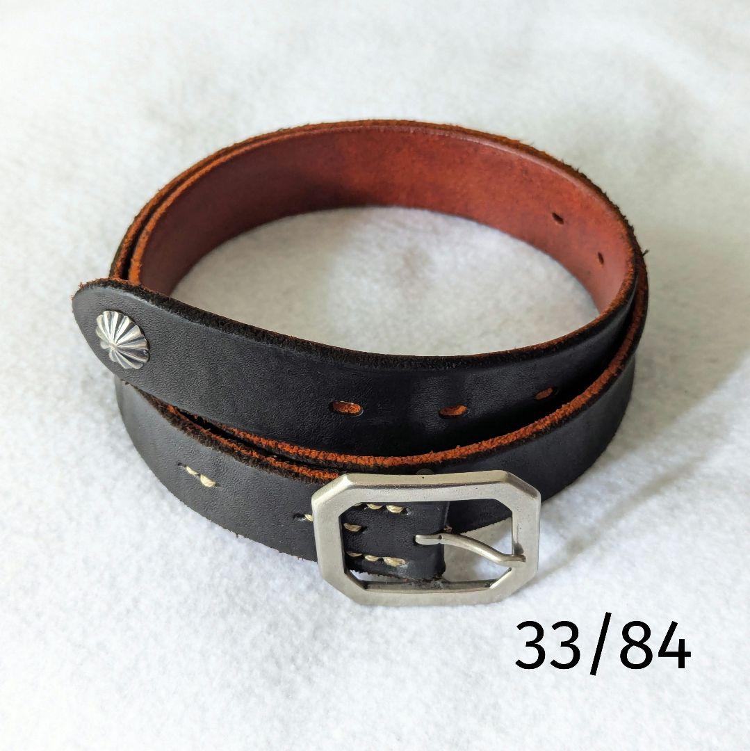 VINTAGE WORKS ヴィンテージワークス ベルト 茶芯 黒 コンチョ