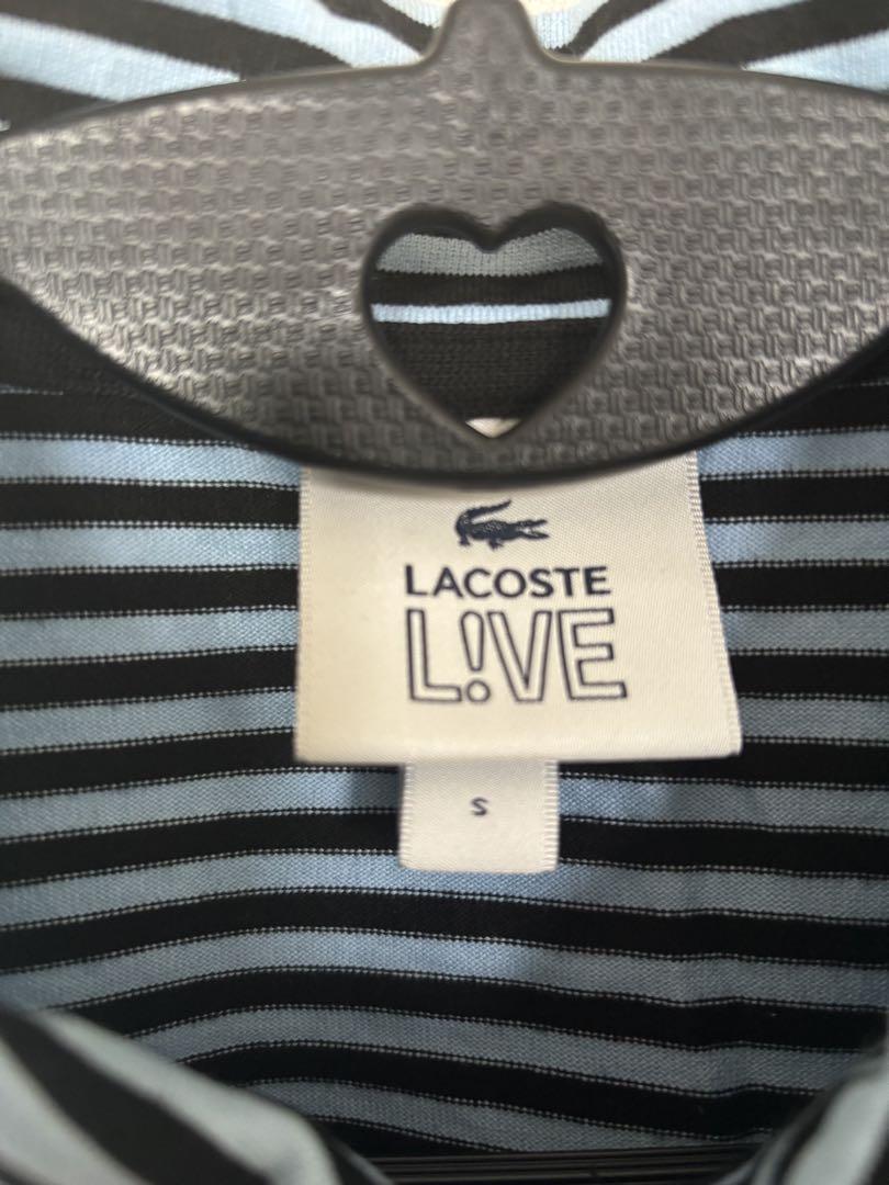 LACOSTE LIVE ストライプポロシャツ Sサイズ