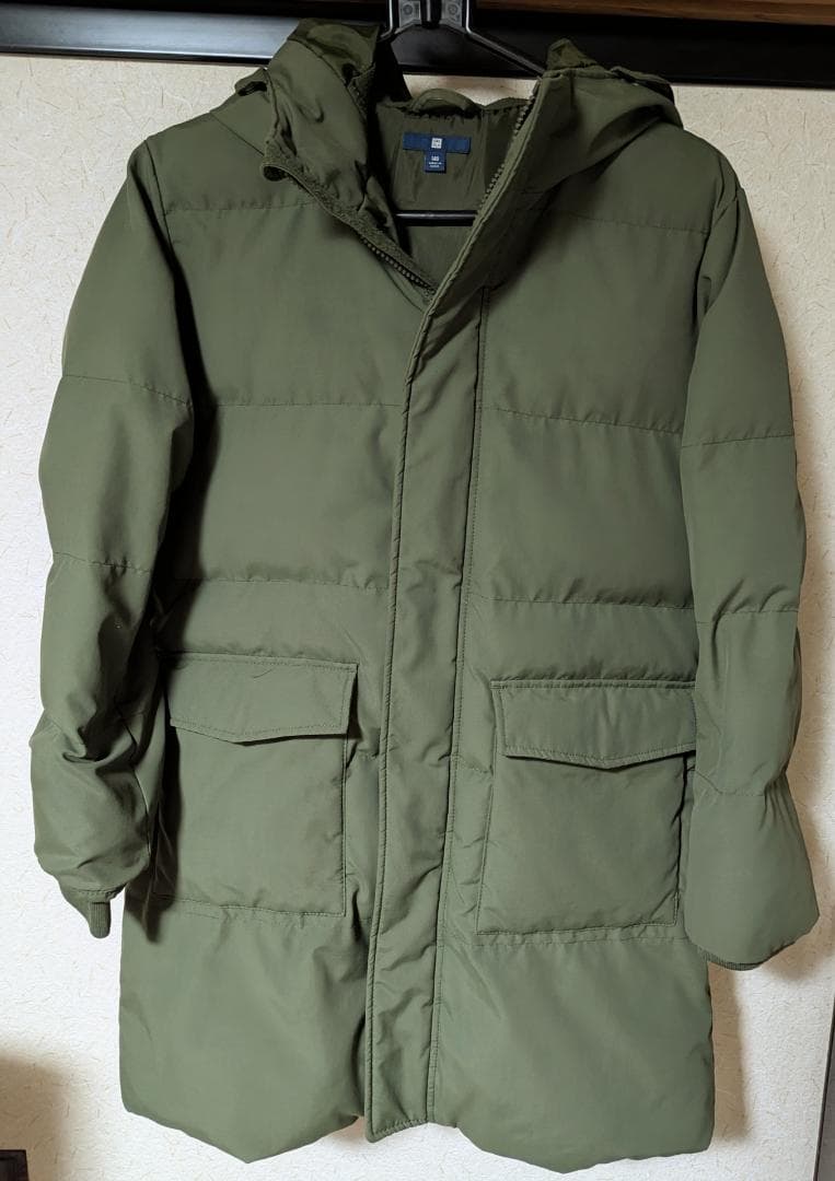 UNIQLO　ロングダウンコート140カーキ