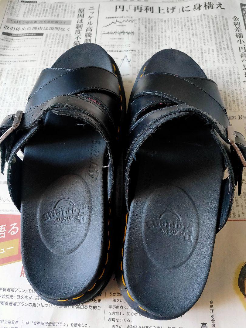ドクターマーチン (Dr. Martens) 黒色メンズサンダル