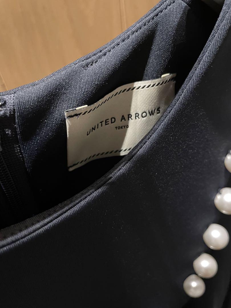UNITED ARROWS SPONGY ワンピース　ネイビー　S