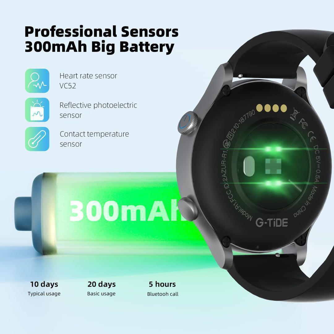 宇宙の香り 大容量340mAh スマートウォッチ 1.69インチ 大画面