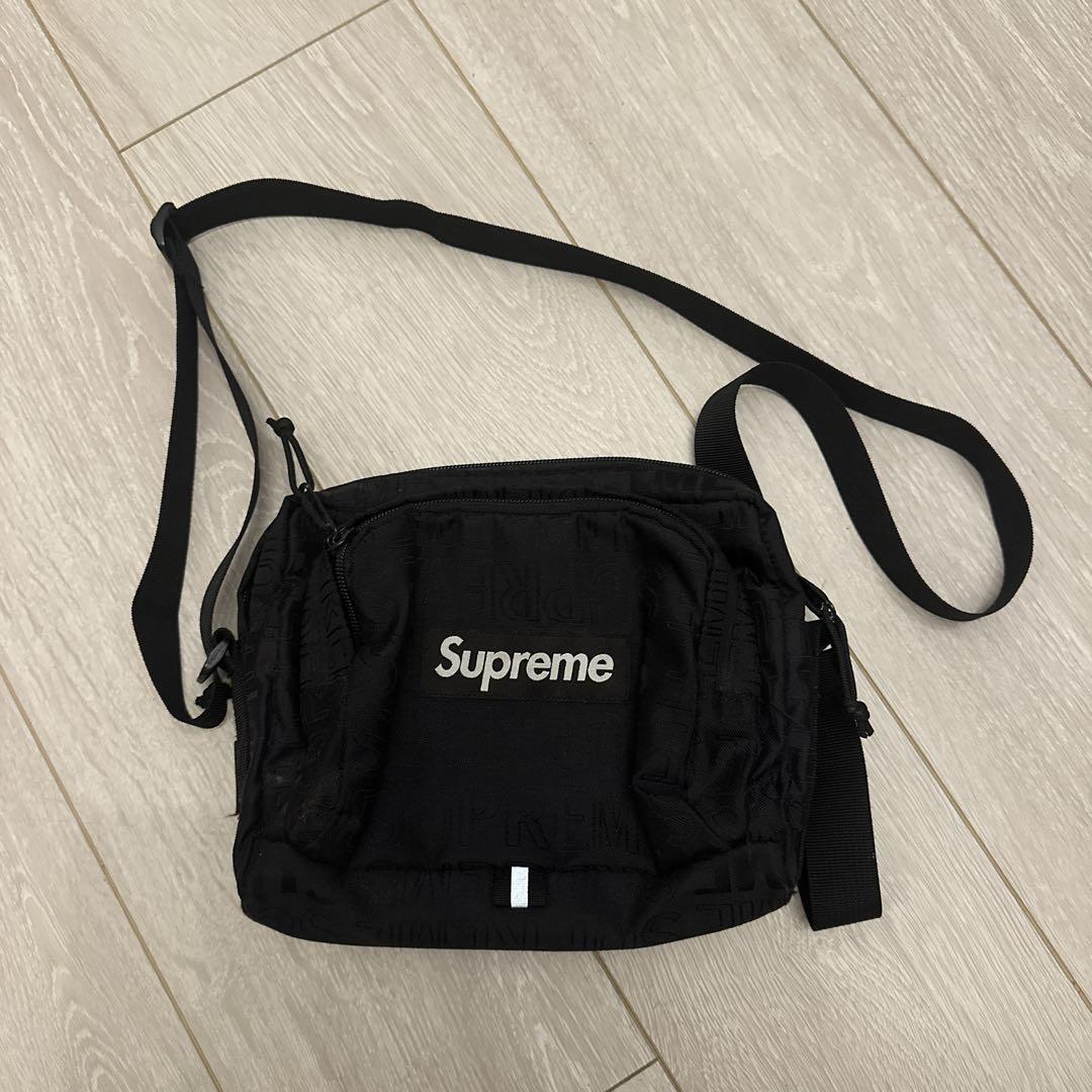 Supreme 黒 ショルダーバッグ