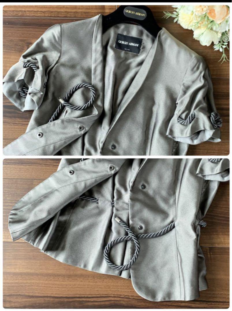 超美品 Giorgio Armani シックでラグジュアリーなシルクジャケット
