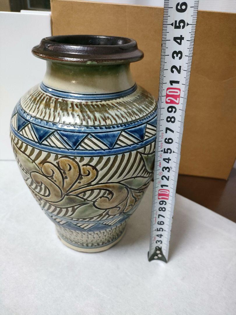 やちむんの壺　花瓶　陶芸