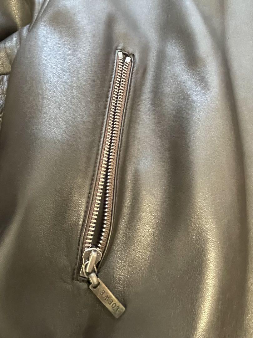 LOEWE レザー ジャケット ダークブラウン