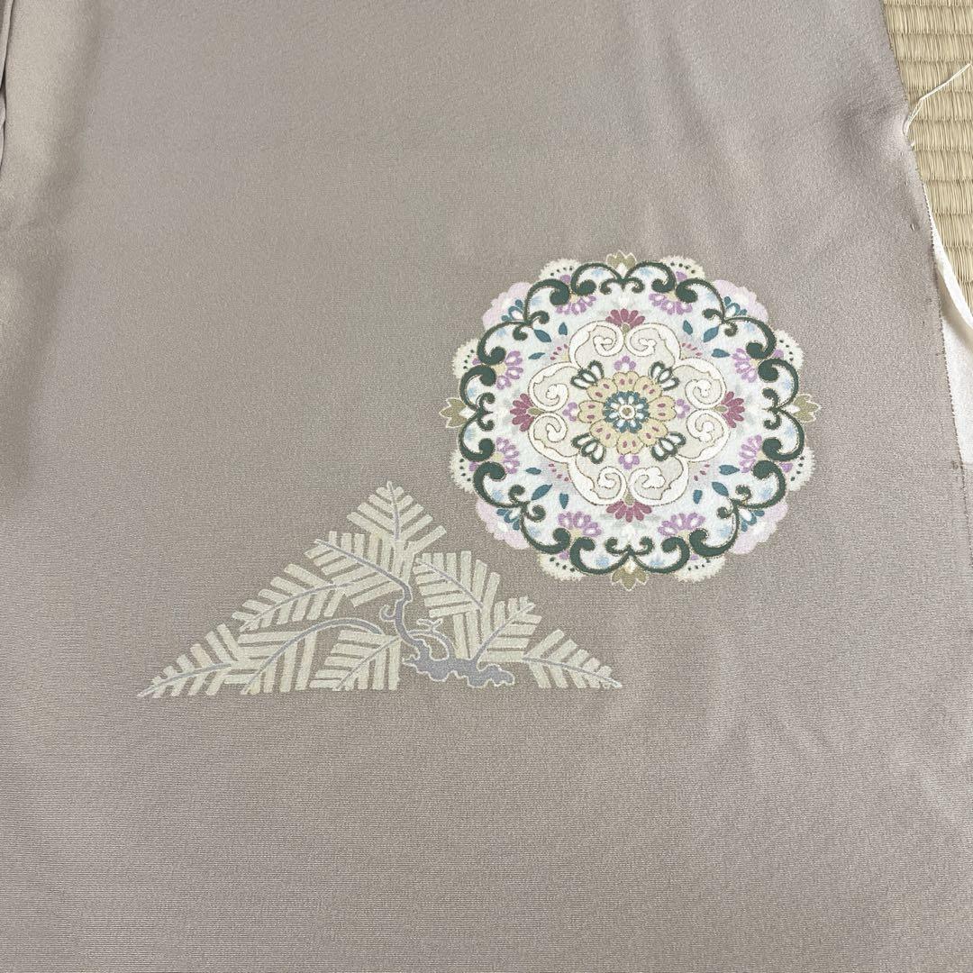 京友禅訪問着八掛付 華紋柄未仕立て品