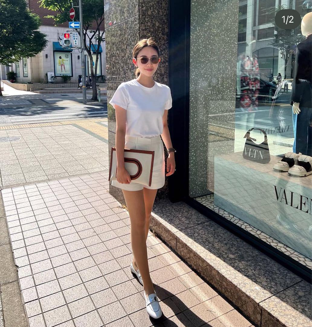 50%オフ☆HERMES モカシンパリ ホワイト 36.5 シルバー金具