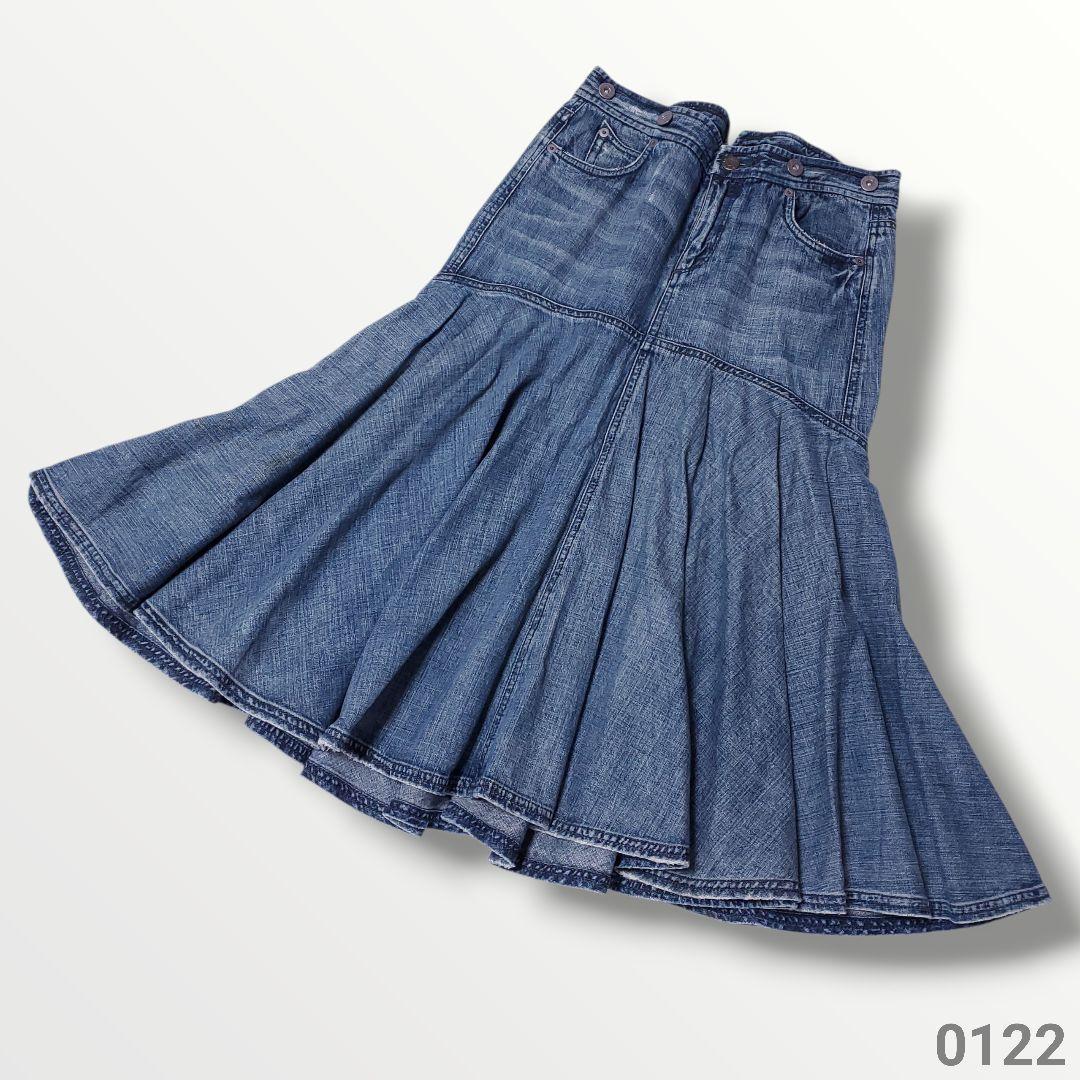 美品 ラルフローレン デニム フレア マーメイドスカート ヴィンテージ