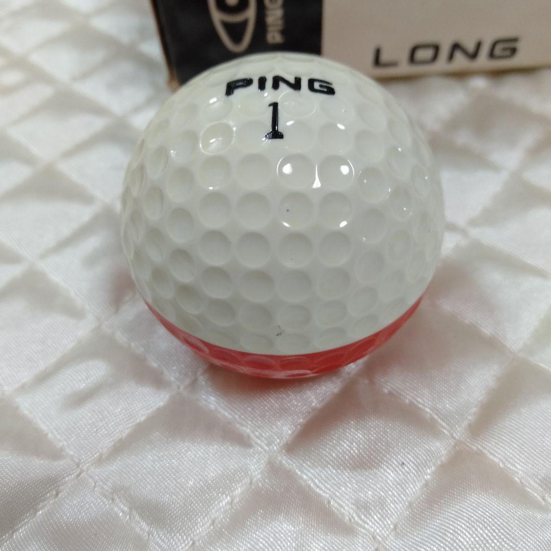 【未使用品】希少レア　PING ゴルフボール　ビンテージ2TONE赤／白