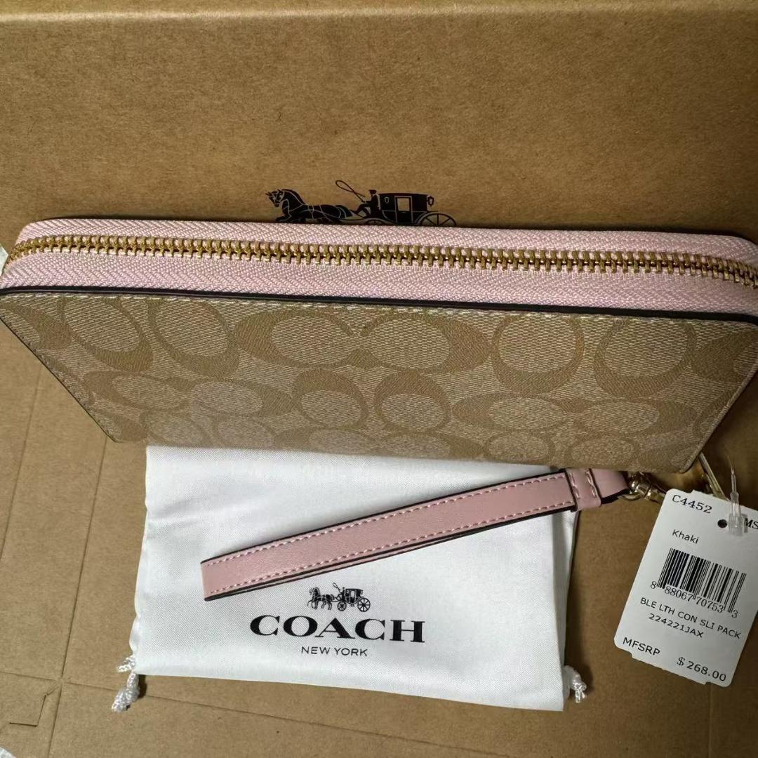 COACH コーチ シグネチャーラウンドファスナー 長財布 C4452
