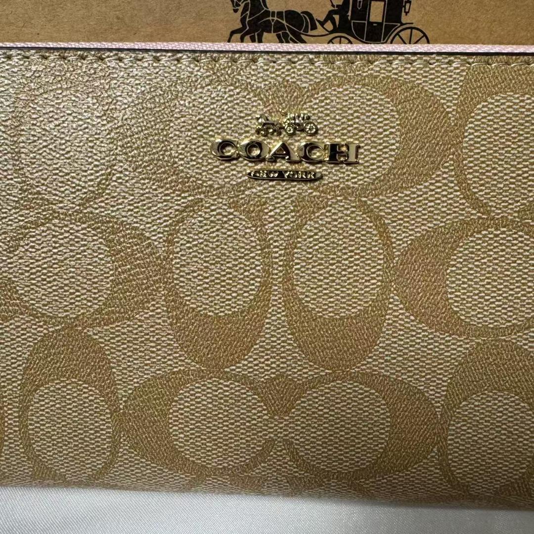 COACH コーチ シグネチャーラウンドファスナー 長財布 C4452