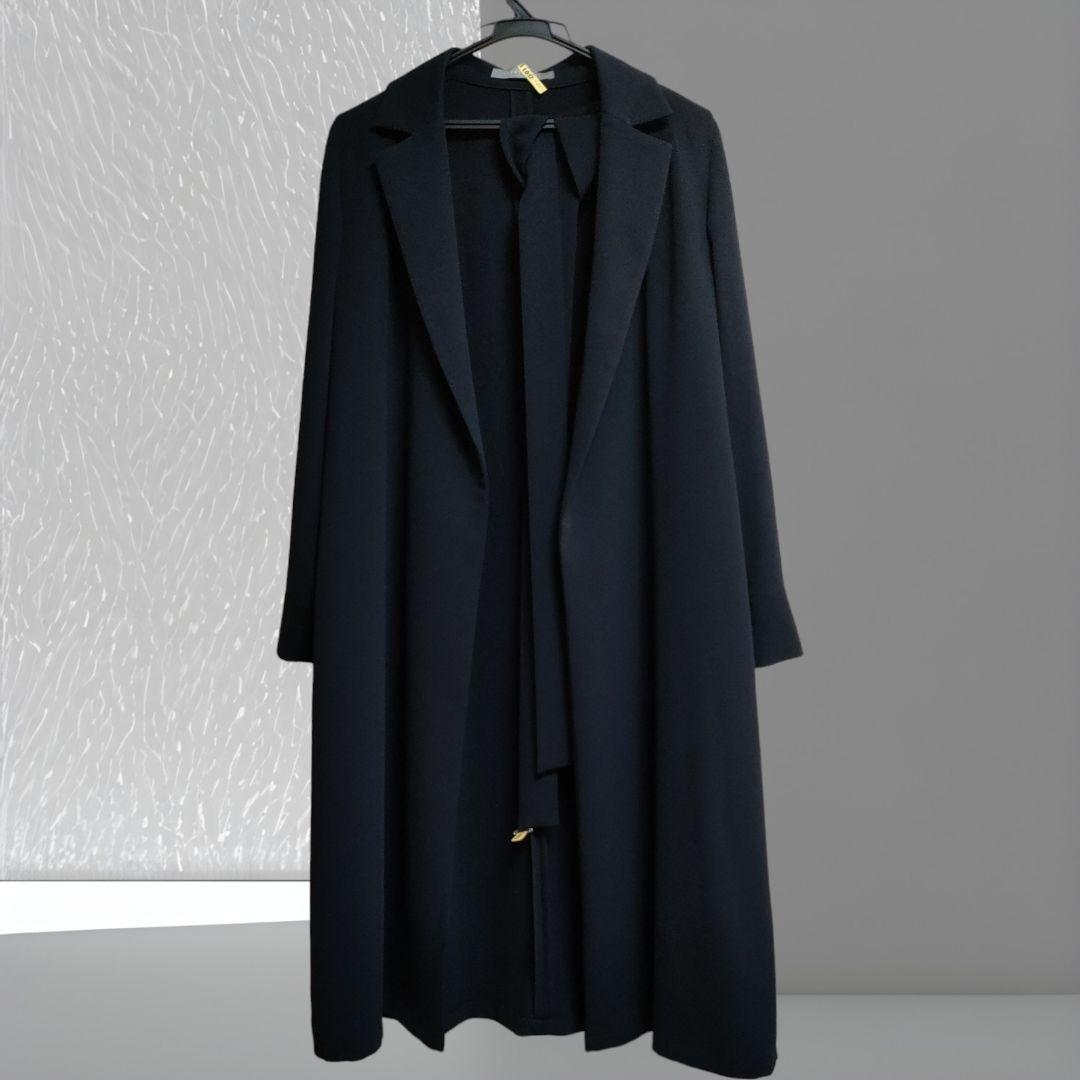 P Theory luxe スプリングコートトレンチコート  38 ネイビー 紺