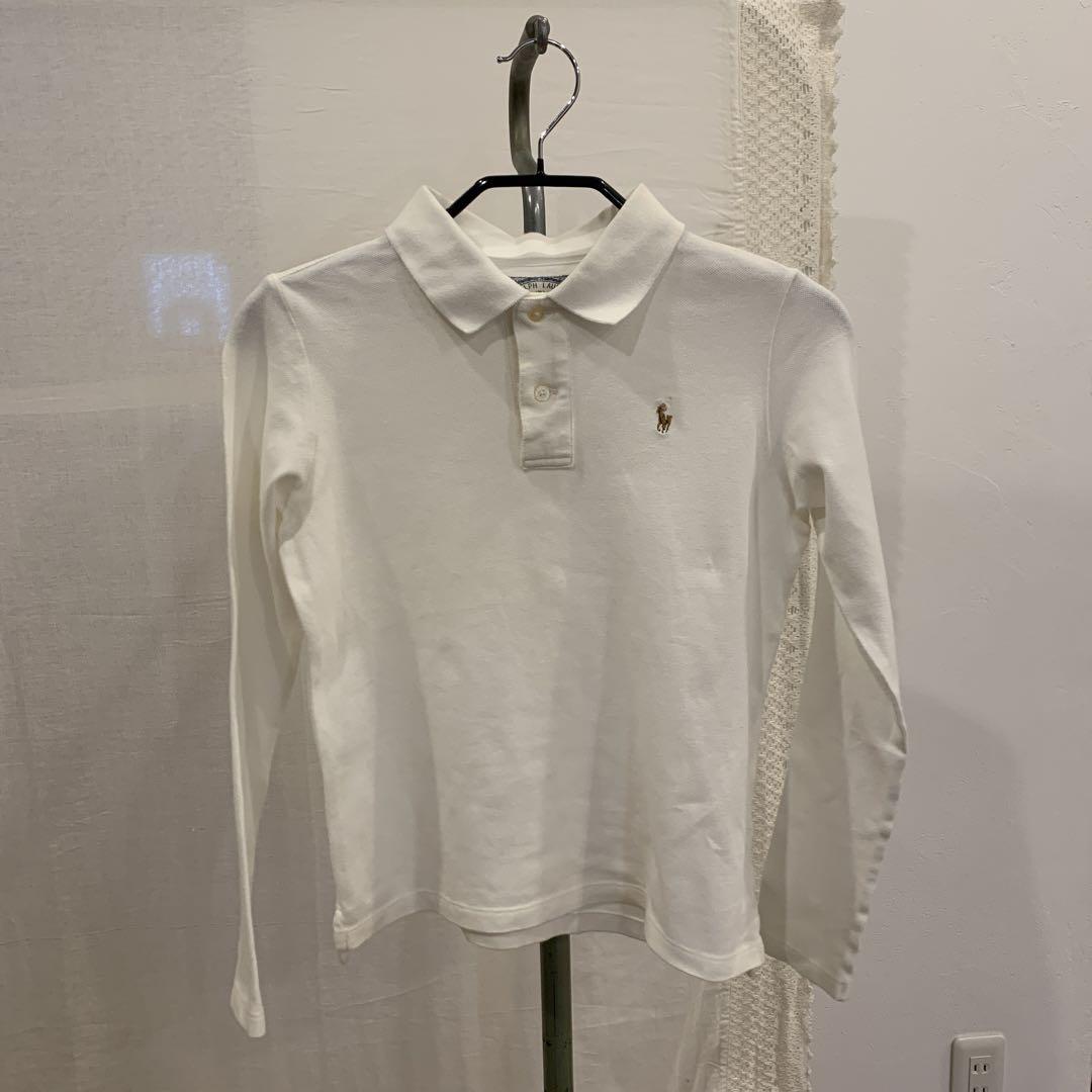 ラルフローレン　150  ポロシャツ　白　美品