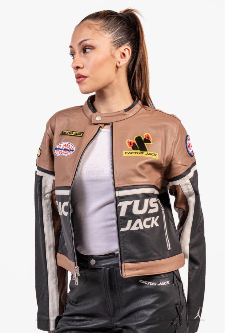 ☆新品☆ ジョーダン x トラヴィス スコット ウィメンズレザージャケット XL 画像7
