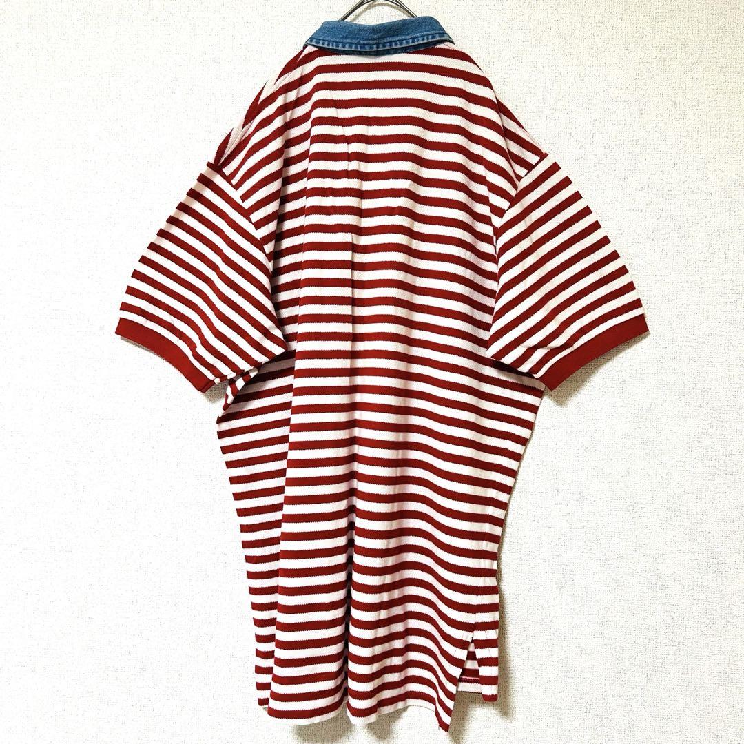 Polo by Ralph Lauren ラガーシャツ USA製 ボーダー XL