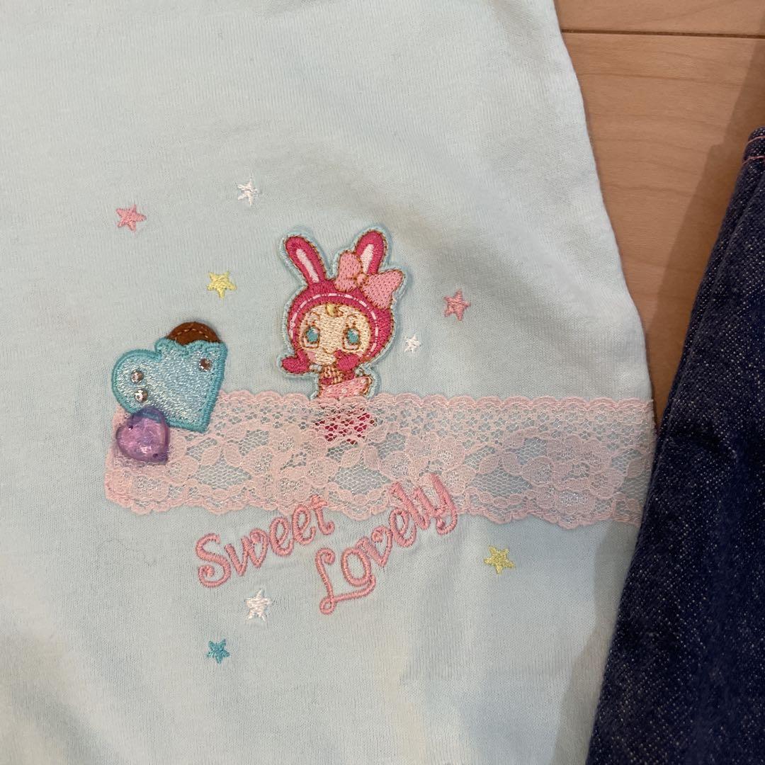 mezzo piano Tシャツとデニムスカート 100cm