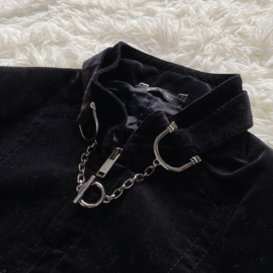 6W SOCCER CORDUROY OVERSIZE NOTCHED LAPEL JACKET(M Black): S