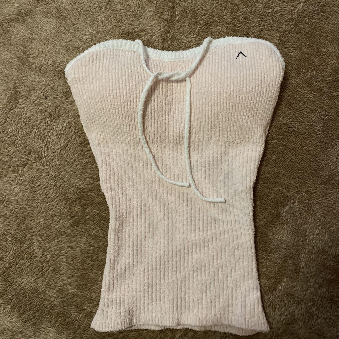 Tiana knit bare tops baby pink土日限定値下げ